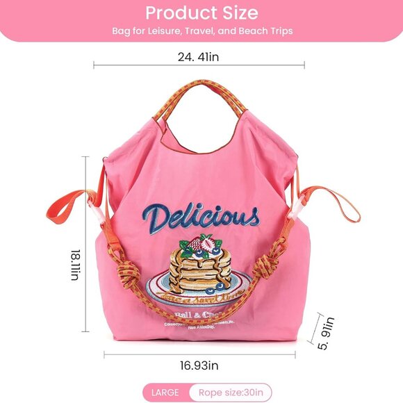 Versatile Embroidery Tote with Adjustable Strap - Perfect Gift for Women - Picture 6 of 6